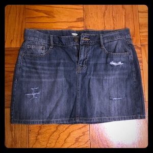 Old Navy distressed denim miniskirt
